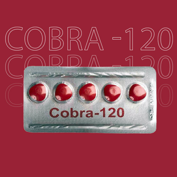 Blister mit Tabletten Cobra 120 mg